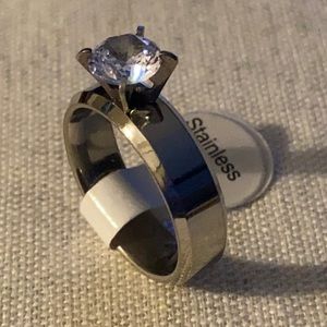 CZ solitaire ring size 8.5